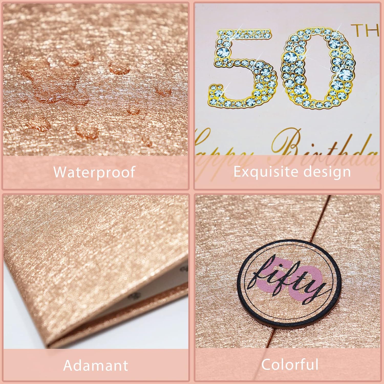 Crenics Rose Gold 70th Birthday Decorations, Creative 70th Birthday Guest Sign in Book Alternative, Large 70th Birthday Signature Book 12" x 18", Great 70 Years Old Birthday Gifts for Women - PuriLite