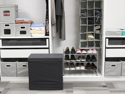 SimpleHouseware Double Laundry Hamper with Lid and Removable Laundry Bags, Beige