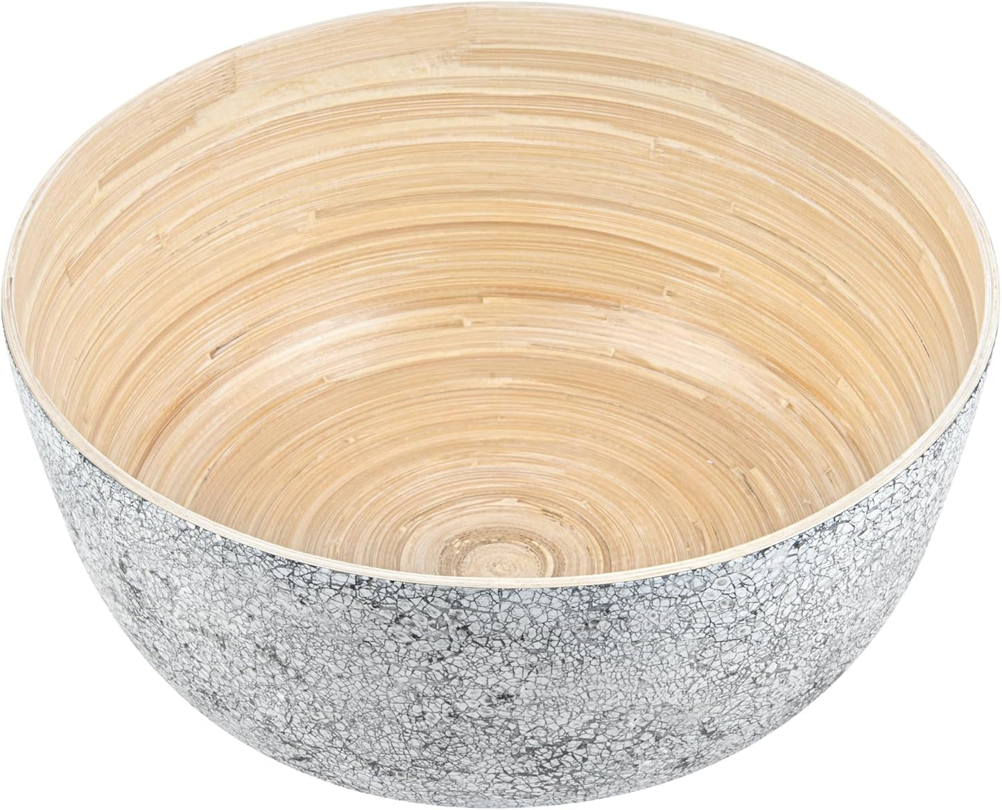 Restaurantware-Bambuddha 51 Ounce Extra Large Salad Bowl, 1 Heavy-Duty Round Salad Bowl - Sustainable, Reusable, Blue Bamboo Serving Dish, for Serving Salads, Fruits, and Appetizers