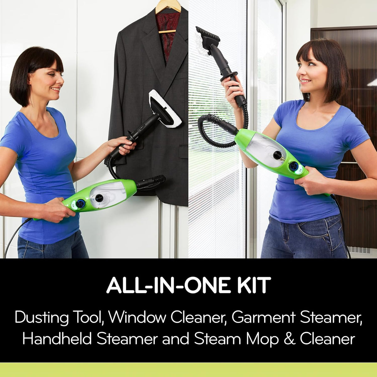 H2O MOP X5 Steam Mop and Handheld Steam Cleaner For Cleaning Hardwood and Kitchen Tile Floors, Grout Cleaner, Upholstery Cleaner and Carpets