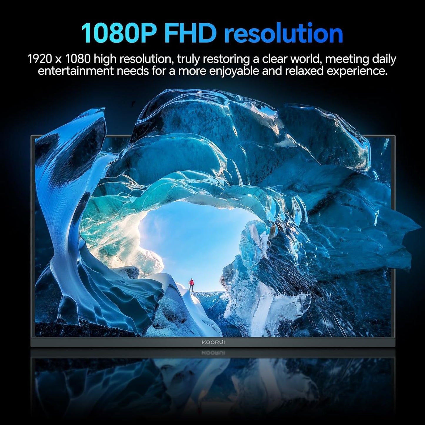 KOORUI 32 inch Curved Gaming Monitor - QHD (2560 x 1440) 2K Display, 170Hz 144Hz Monitors, 1500R Curvature, 1ms, HDR10, Adaptive Sync, Tilt Adjustable, DisplayPort HDMI, Black - 32E6QC