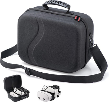 Large Carrying Case for Meta Quest 3S,Hard Travel Case for BOBOVR S3 Pro/Kiwi Design Battery Head Strap,Controllers and Other Accessories,Portable Storage Travel Bag for Oculus Quest 3S/Quest 3(Black)