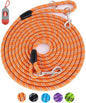 Long Rope Leash for Dog Training 10FT 16FT 30FT 50FT 100FT, Reflective Threads Check Cord Dog Leash Tie-Out Cable, Heavy Duty Dog Lead for Large Medium Small Dogs Outside Walking, Playing, Camping, or Yard