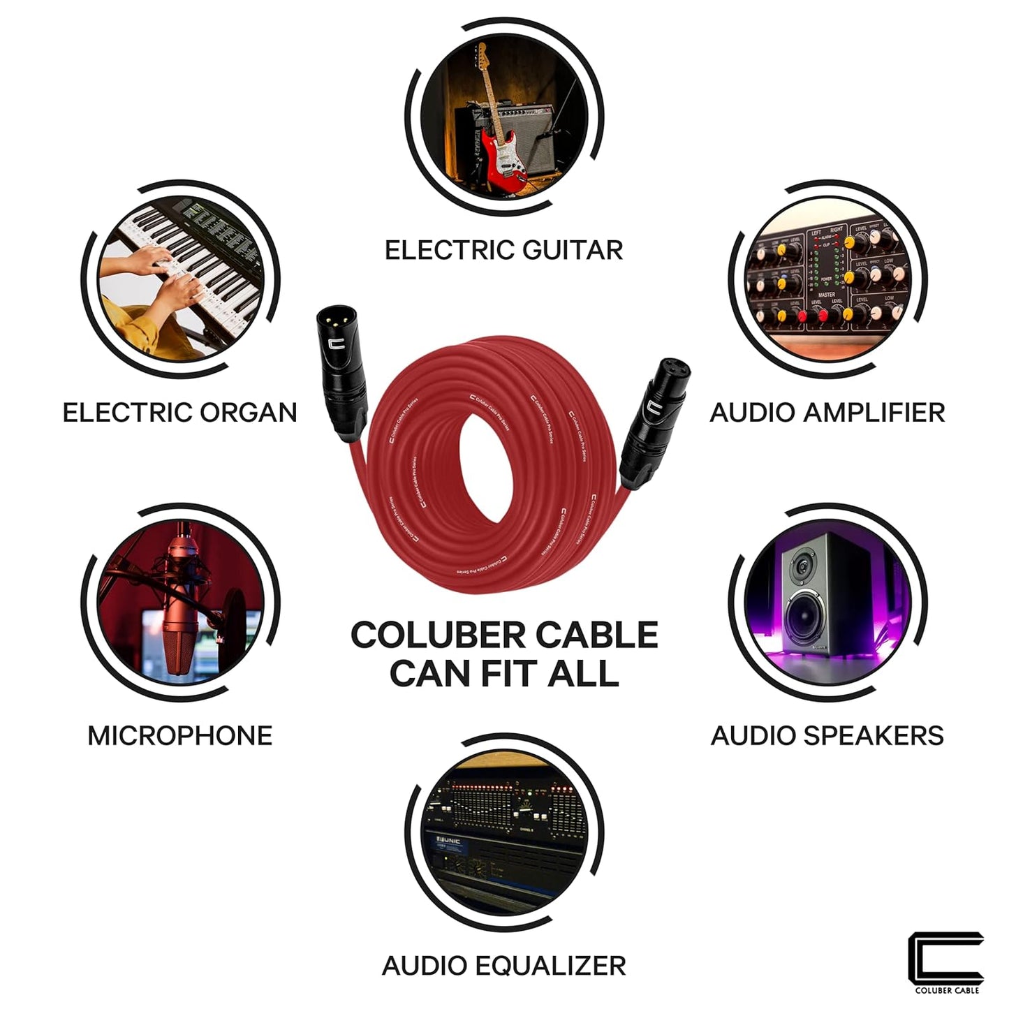 Balanced XLR Cable Male to Female - 6 Feet Pink - Pro 3-Pin Microphone Connector for Powered Speakers, Audio Interface or Mixer for Live Performance & Recording