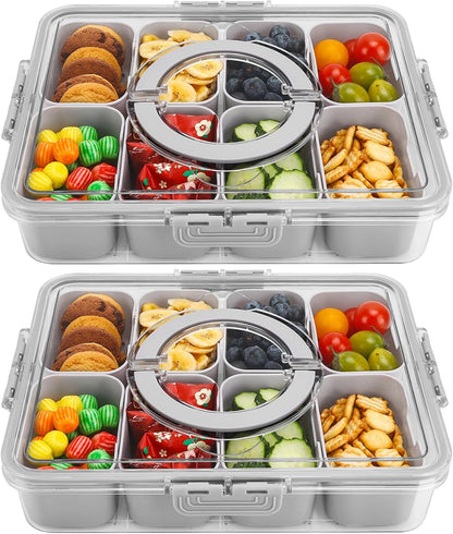 Purilite Select Clear Compartmentalized Snack Box