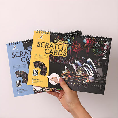 Purilite Select 20 PCS Cityscape Scratch Art Book