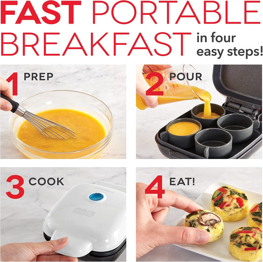 DASH Deluxe Sous Vide Style Egg Bite Maker with Silicone Molds for Breakfast Sandwiches, Healthy Snacks or Desserts, Keto & Paleo Friendly, (1 large, 4 mini) - Aqua - PuriLite