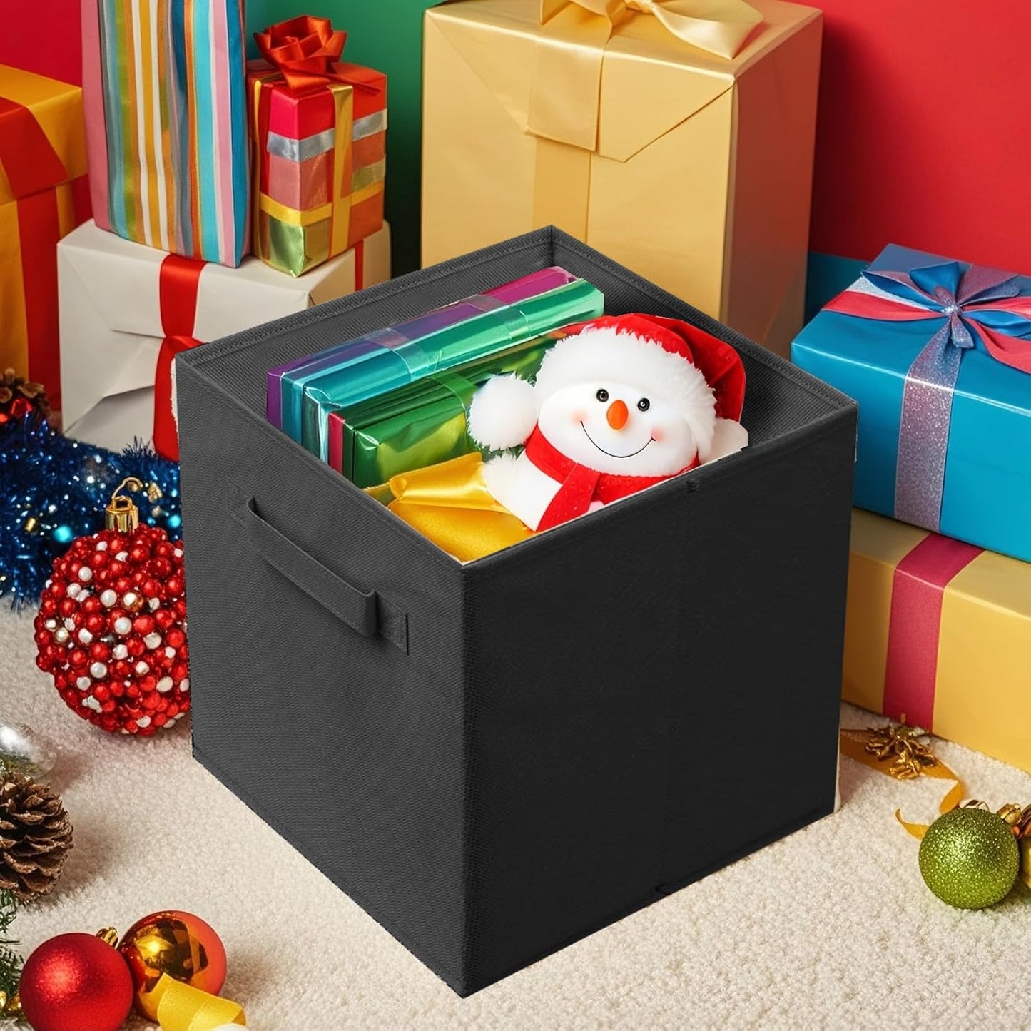 ShellKingdom Storage Bins, Foldable Fabric Storage Cubes And Cloth Organizer Drawer For Closet And Toys, 6 Pack (Lavender+Light Blue+Pink)