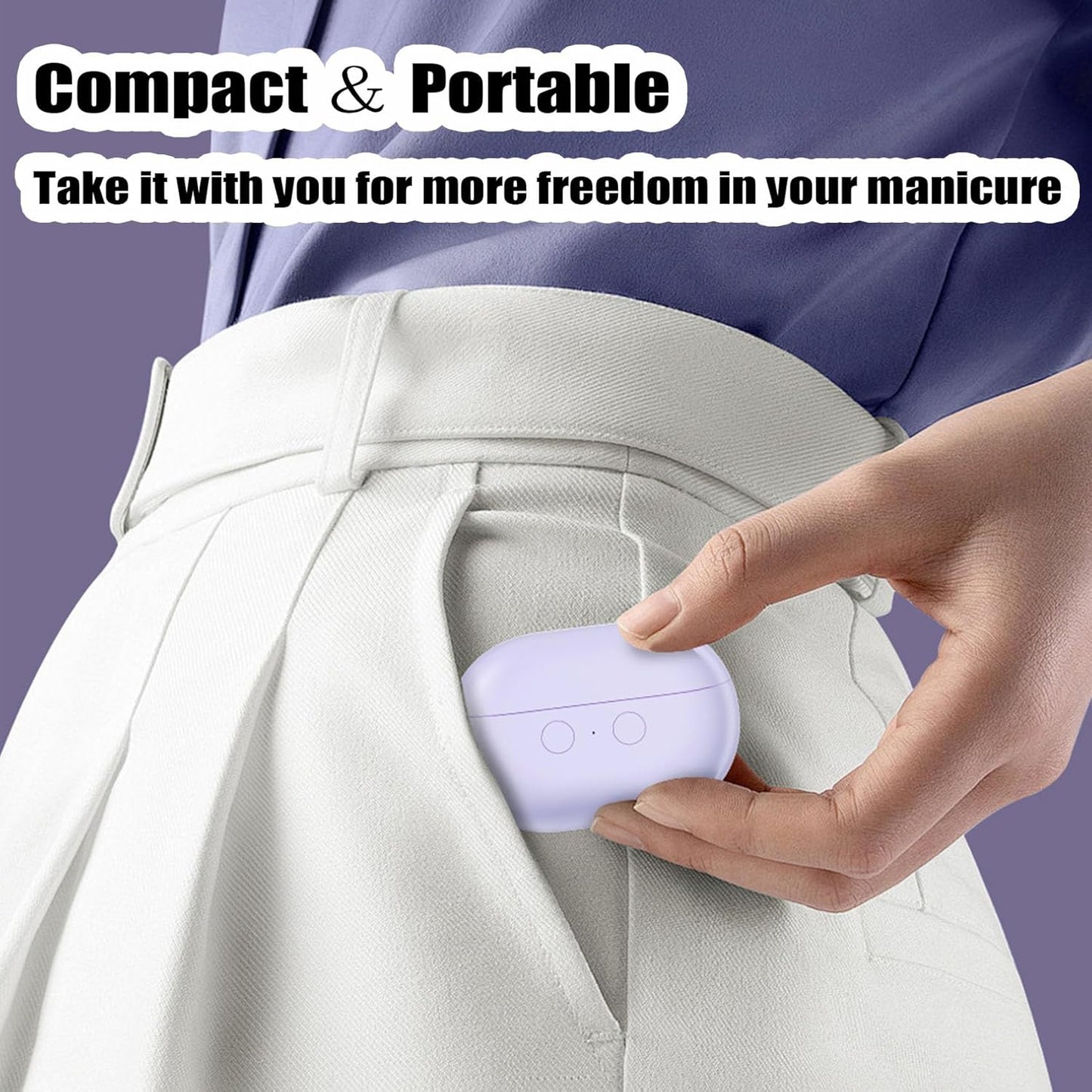 Yosody Nail Clipper, Fanyil Easyclip Smart Nail Clipper, Yosody EasyClip Electric Nails Clippers for Senior, with LED Light & Nails Scraps Storage & Polishing (Purple)