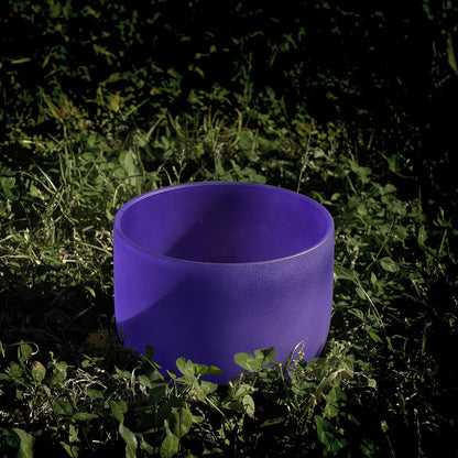 TOPFUND F Note Crystal Singing Bowl Heart Chakra 8 inch with Heavy Duty Carrying Case and Suede Striker