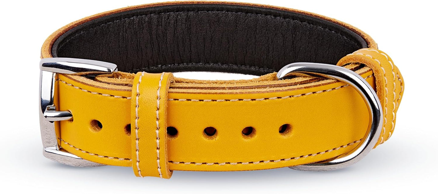 TORRUNA Soft Leather Dog Collar | Dog Collars for Small, Medium and Large Dogs | Durable Heavy Duty Dog Collars