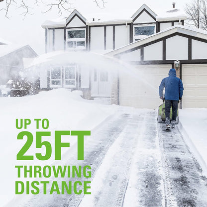 Greenworks 13 Amp 20-Inch Corded Electric Snow Blower-Walk-Behind Snow Thrower with 180° Adjustable Chute & 30FT Throwing Distance & 8" Clearing Depth, Ideal for Driveway, Walkway & Yard Snow Removal