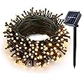 Solar String Lights Outdoor, 72ft 200 LED Solar Fairy Lights with 8 Modes, Waterproof Outdoor String Lights for Outside, Patio, Garden, Party, Backyard, Christmas, Holiday Decorations (Warm White)
