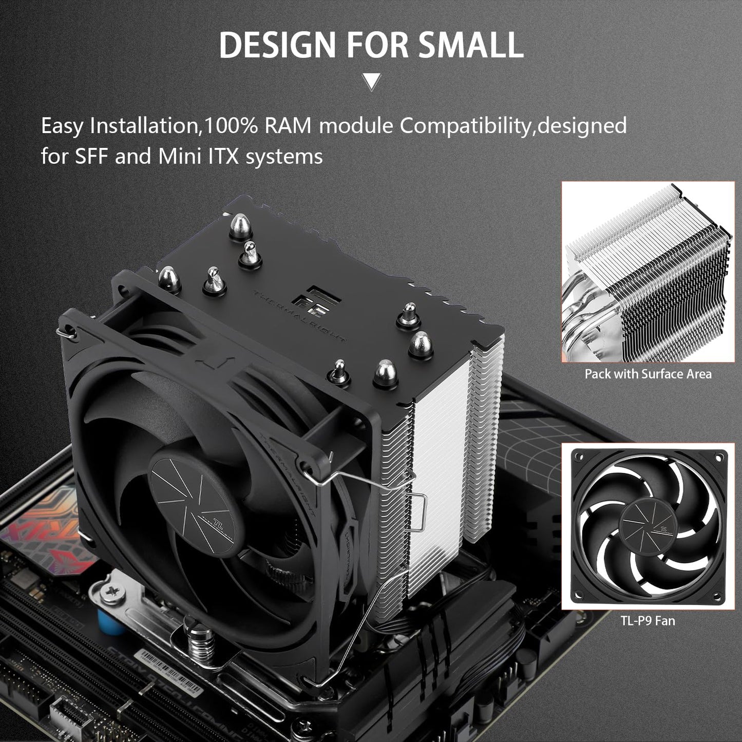 Thermalright Assassin X 90 SE V2 CPU Cooler, 92mm PWM Quiet Fan CPU Air Cooler, Support Intel Lga1700/1150/1151/1200,AMD AM4 AM5, Computer Cooler(AX90 SE V2)