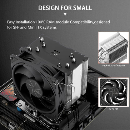 Thermalright Assassin X 90 SE V2 CPU Cooler, 92mm PWM Quiet Fan CPU Air Cooler, Support Intel Lga1700/1150/1151/1200,AMD AM4 AM5, Computer Cooler(AX90 SE V2)