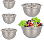 EHOMEA2Z Stainless Steel Mixing Bowls Set, Deep Mixing Bowls,Durable, Stackable,Food-Grade Safe,Rust and Corrosion Resistant Mixing Bowls Stainless Steel,Food Prep (5Pc Set)