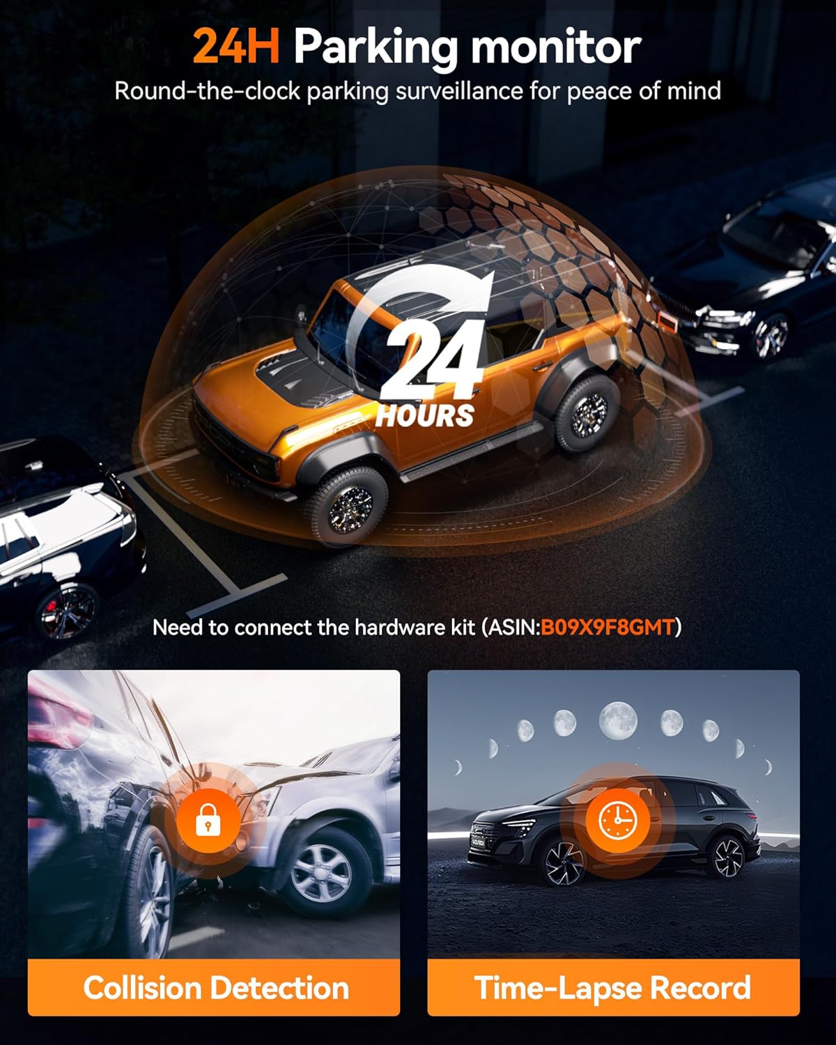 WOLFBOX G900 PRO Mirror Dash Cam with STARVIS 2 IMX678, 12 inches Rear View Mirror Camera with Front 4K and Rear 2.5K, Included 128GB Card, Voice Control, 5.8GHz WiFi, Loop Recording, GPS & G-Sensor