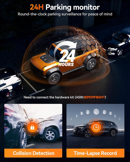 WOLFBOX G900 PRO Mirror Dash Cam with STARVIS 2 IMX678, 12 inches Rear View Mirror Camera with Front 4K and Rear 2.5K, Included 128GB Card, Voice Control, 5.8GHz WiFi, Loop Recording, GPS & G-Sensor