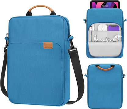 MoKo 13.3-14 Inch Laptop Sleeve Bag Fits MacBook Pro M3/M2 14" 2023, MacBook Pro 13" M2, New MacBook Air 13.6" M3/M2 2024/2022,Tab S8 Ultra 14.6",Handle Carrying Case with Shoulder Strap, Black & Gray - PuriLite