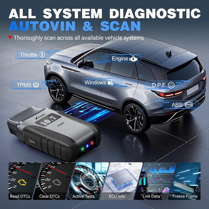 XTOOL AnyScan A30D Bidirectional Scan Tool Lifetime Free Update,22 Language Full System Scanner,19+ Reset ,Active Test,Wireless,for iOS & Android, ABS Bleed,Throttle Relearn, EPB, FCA AutoAuth, CAN FD