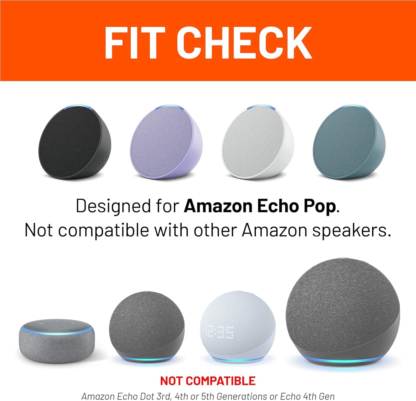 Made for Amazon Shelf Wall Mount, for Echo Pop (2023 Release)