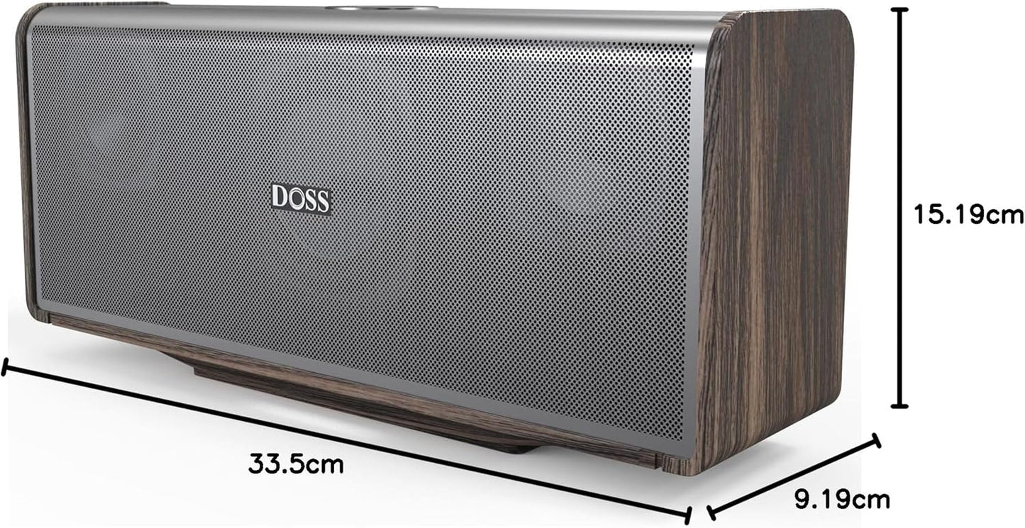 DOSS SoundBox Ultra Bluetooth Speaker with 2.1 Sound Channel Audio, 80W Superior Sound with Deep Bass, Two DSP Technologies, 18H Playtime, BT 5.3, Wireless for Home, Office, Bedroom-Gold