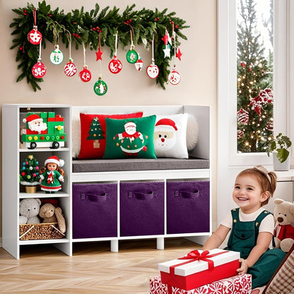 ShellKingdom Storage Bins, Foldable Fabric Storage Cubes And Cloth Organizer Drawer For Closet And Toys, 6 Pack (Lavender+Light Blue+Pink)