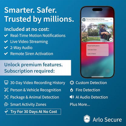Arlo Pro 5S Spotlight Security Camera 2K HDR | Outdoor | Wire-Free with Spotlight | Dual-Band Wi-Fi Connects to The Strongest Network | 12X Zoom, 2-Way Audio, Color Night Vision, White, 4 Cameras