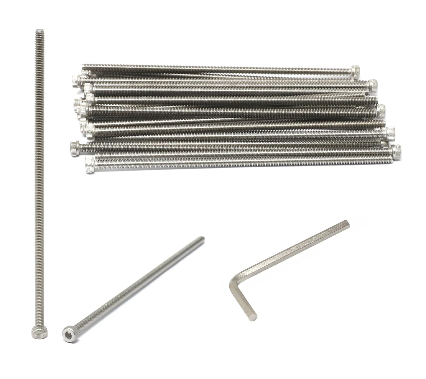 iexcell 25 Pcs M6 x 20mm Thread Pitch 1 mm Stainless Steel 304 Hex Socket Head Cap Screws Bolts Kit