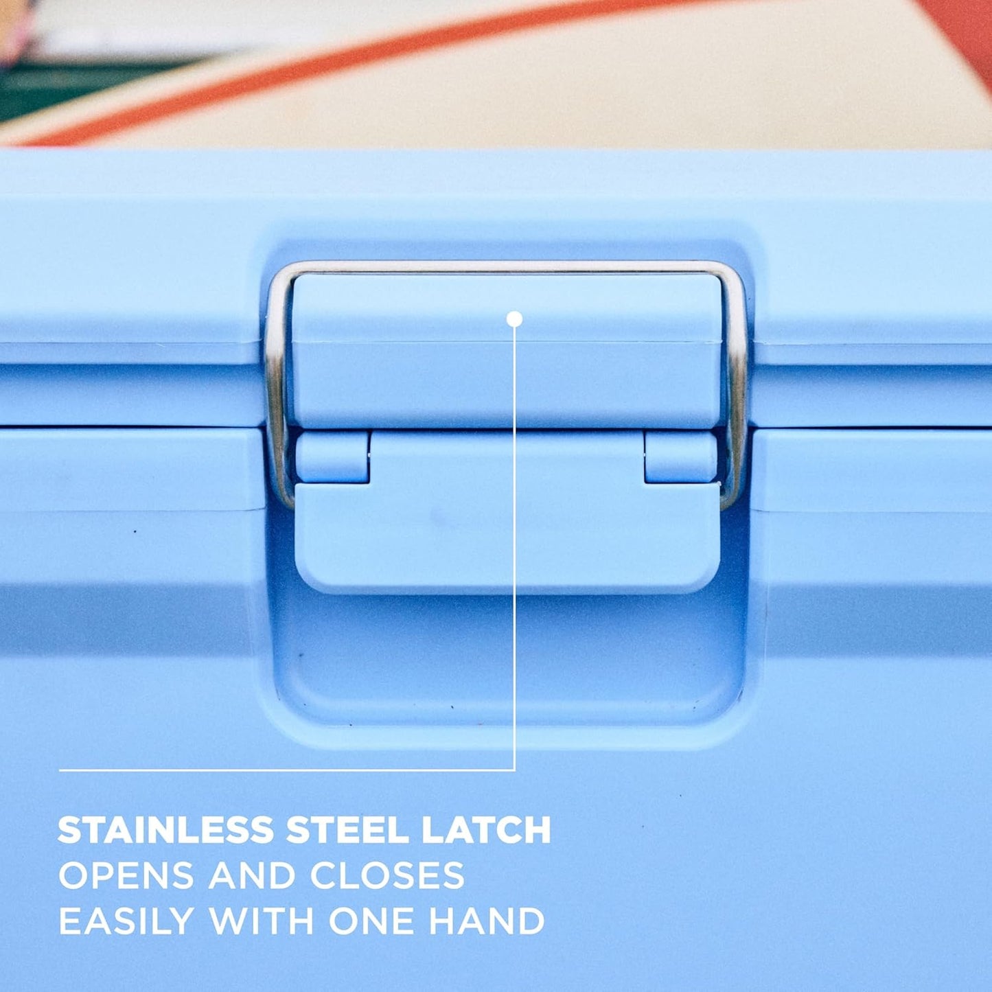 Coleman Pro Heavy-Duty Ultra-Light Premium Hard Cooler, 92/74/36-Can Capacity, Extra-Thick Insulation Keeps Ice up to 5/4/3 Days, 55-Quart Wheeled Cooler or 45/25 qt (No Wheels), Blue Sky