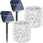 Joomer Solar String Lights Outdoor, 2Pack Total 80FT 240LED 8 Modes Solar Fairy Lights, Super Bright Waterproof Twinkle Lights for Tree, Patio, Garden, Outdoors (White)