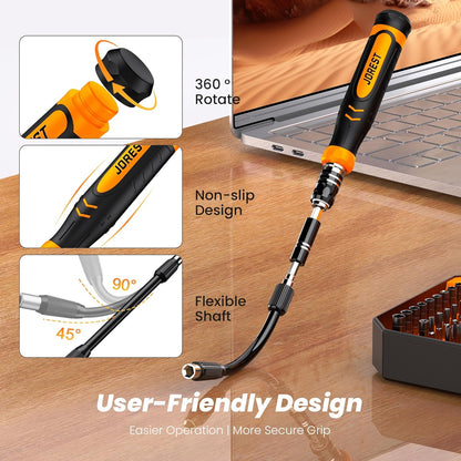JOREST 115-in-1 Precision Screwdriver Set – Magnetic Multi-Bit Repair Tool Kit with Ergonomic Handle - PuriLite