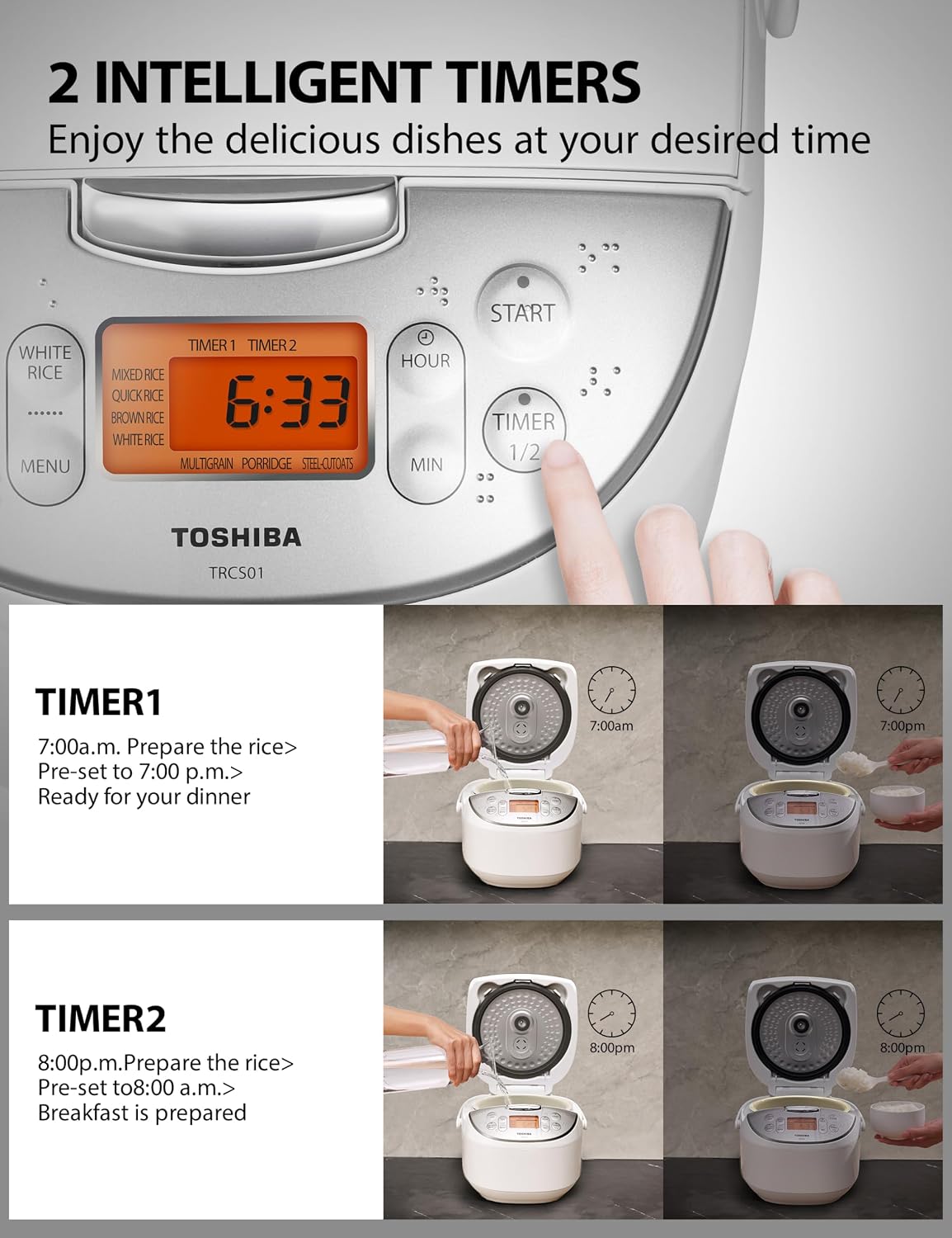 Toshiba Rice Cooker 6 Cup Uncooked –