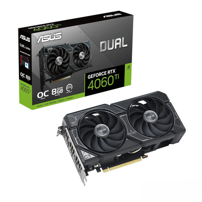 ASUS Dual GeForce RTX™ 5060 Ti 8GB GDDR7 OC Edition (PCIe 5.0, 8GB GDDR7, DLSS 4, HDMI 2.1b, DisplayPort 2.1b, 2.5-Slot Design, Axial-tech Fan Design, 0dB Technology, and More)