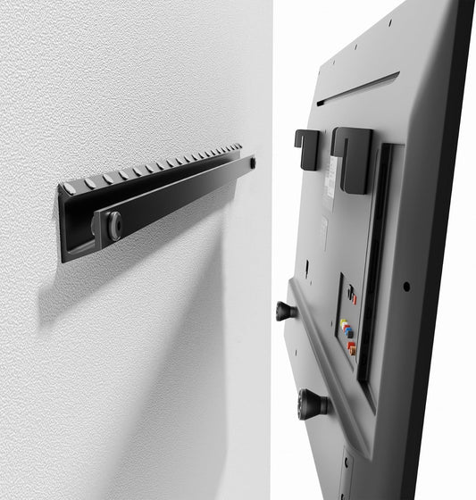Auoace No Stud TV Wall Mount for 22-55 inch TVs, Drywall Studless TV Hanger Tilts Up to 5°, Low Profile Studless TVs Wall Mount, Easy to Install for Bedroom, Living Room