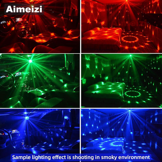 Disco Ball Light,Halloween Party Decorations Lights, USB LED Mini Sound Activated DJ Dance Stage Light Colourful RGB Strobe Lamp for Home Room Dance Karaoke Xmas Happy Birthday Wedding Club Show - PuriLite