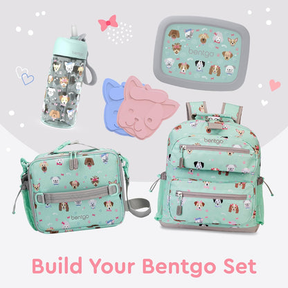 Bentgo® Kids Lunch Bag - Durable, Double Insulated, Water-Resistant Fabric, Interior & Exterior Zippered Pockets, Water Bottle Holder - Ideal for Children 3+ (Shark)
