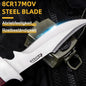 Omesio Fixed Blade Knives with Sheath Hunting Knife Bushcraft Knives Skinning Knife Deer Hunting Knives, Full Tang Big Camping Outdoor (B-Red)