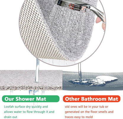 Loofah Mats for Shower, Non Slip | Quick Drying | Soft on Your Feet | Soft Textured Shower Mat Bath Mat Bathtub Mat Massage Mat Loofah Mat for Bathroom,Shower Tub or Wet Areas