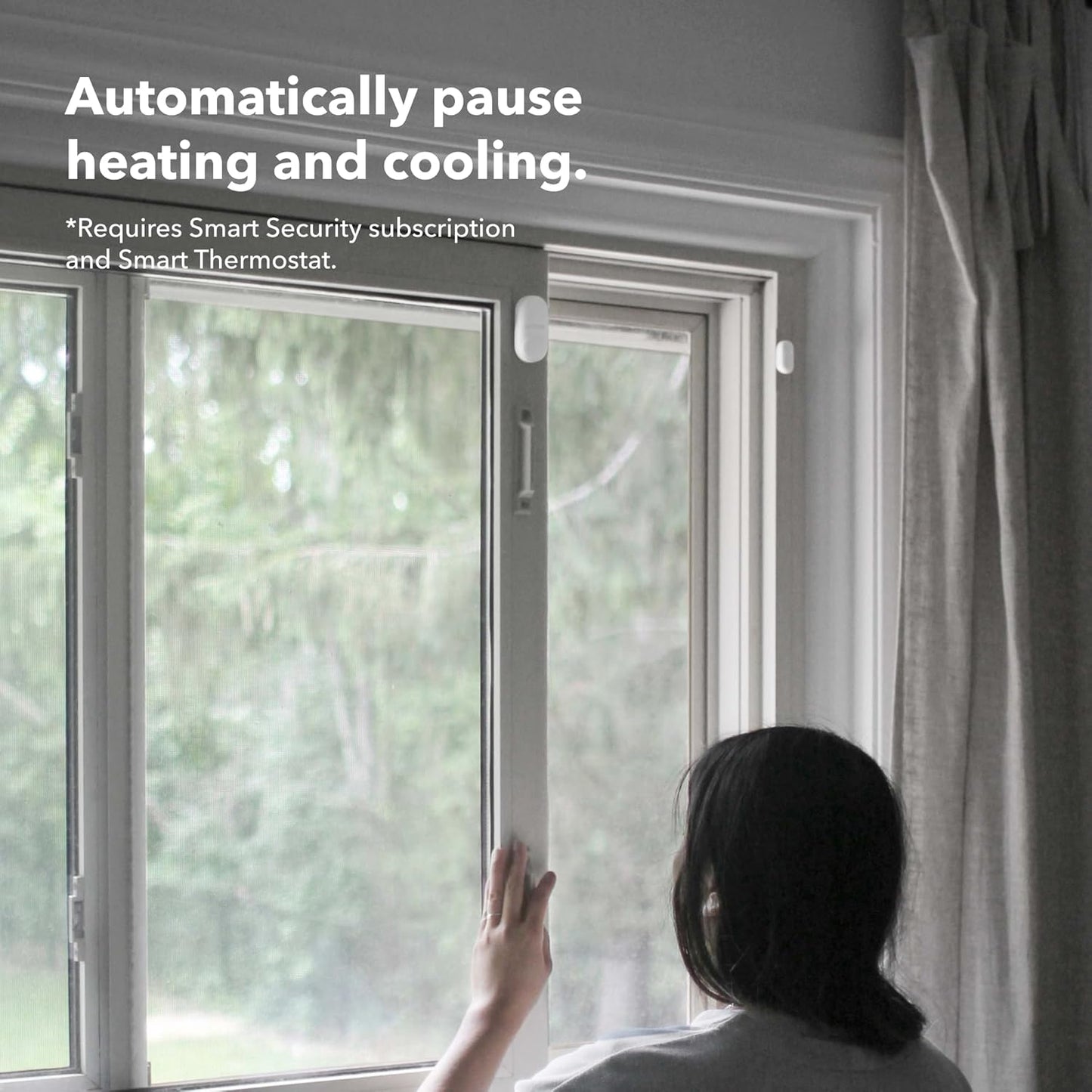 ecobee Smart Sensor for Doors & Windows 2 Pack - Wifi Contact Sensor for Home Security, Energy Savings - Compatible with ecobee Smart Thermostats - Temperature sensor