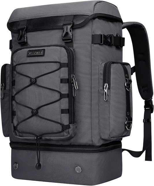WITZMAN Travel Backpack for Men Women Carry on Bags for Airline Approved Convertible Duffle Luggage Backpack Shoe Compartment - PuriLite