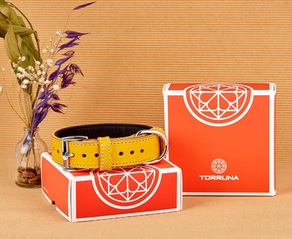 TORRUNA Soft Leather Dog Collar | Dog Collars for Small, Medium and Large Dogs | Durable Heavy Duty Dog Collars