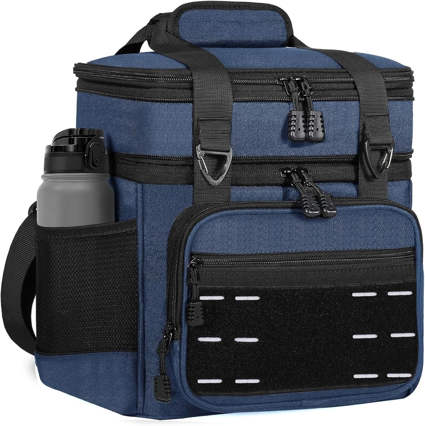 Lunch Box Cooler Bag - Insulated Tactical Lunchbox for Men - XLarge Lunch Pail Lunch Kit for Adults Work Outdoor Shifts Trips Black Camo 25L