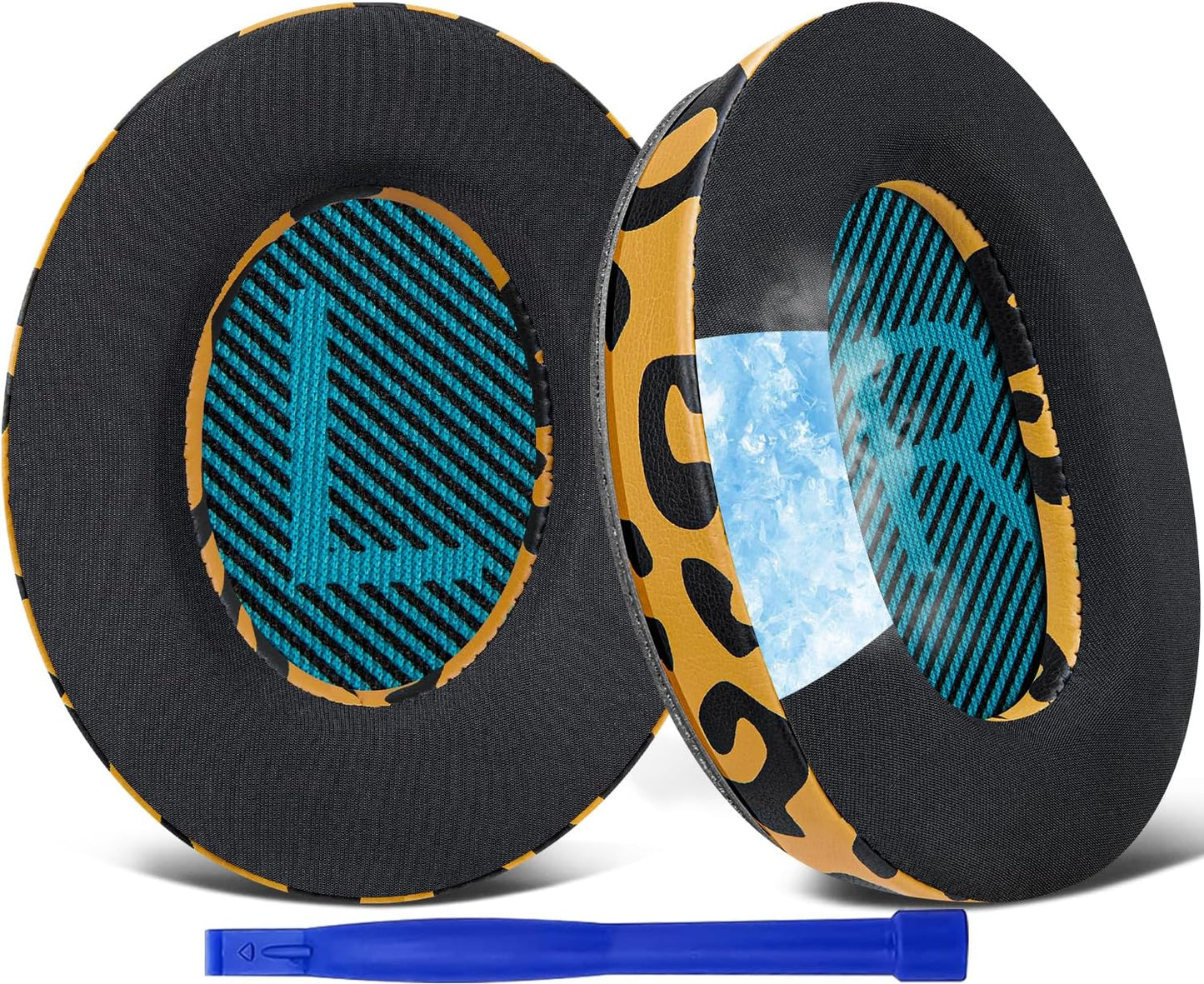 SoloWIT Earpads Cushions for Bose Headphones, Replacement Ear Pads for Bose QuietComfort 15 QC15 QC25 QC2 QC35/Ae2 Ae2i Ae2w/SoundTrue & SoundLink Around-Ear Series - QC25 PL Black&Blue