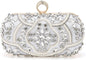 DTGN Evening Bags Clutch Purses for Women Formal, Beaded Clutch Rhinestone Handbags Shoulder Bag with Chain Sparkly