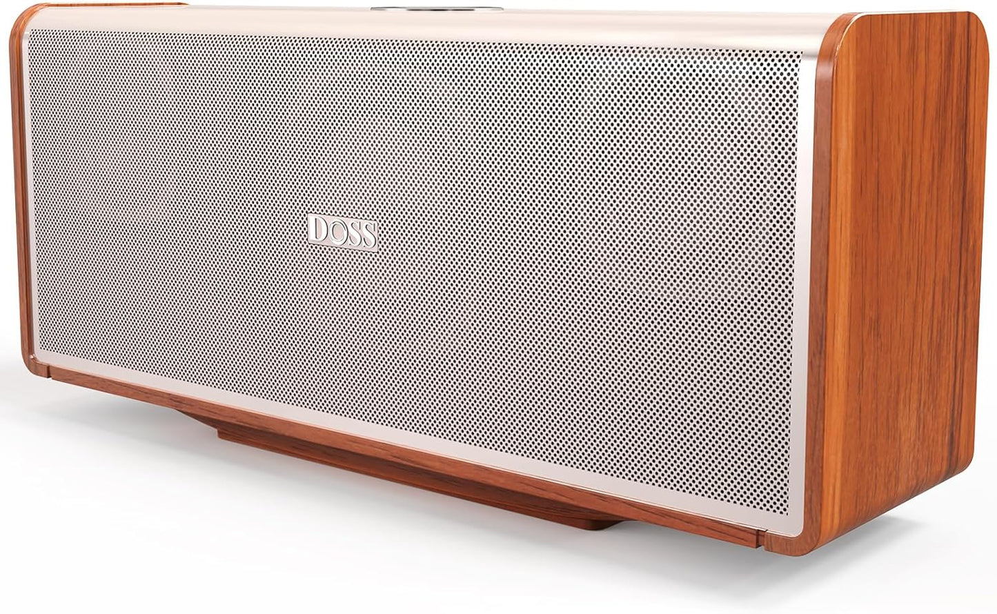 DOSS SoundBox Ultra Bluetooth Speaker with 2.1 Sound Channel Audio, 80W Superior Sound with Deep Bass, Two DSP Technologies, 18H Playtime, BT 5.3, Wireless for Home, Office, Bedroom-Gold