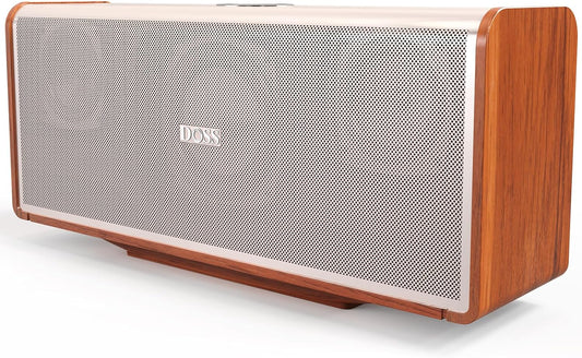 DOSS SoundBox Ultra Bluetooth Speaker with 2.1 Sound Channel Audio, 80W Superior Sound with Deep Bass, Two DSP Technologies, 18H Playtime, BT 5.3, Wireless for Home, Office, Bedroom-Gold