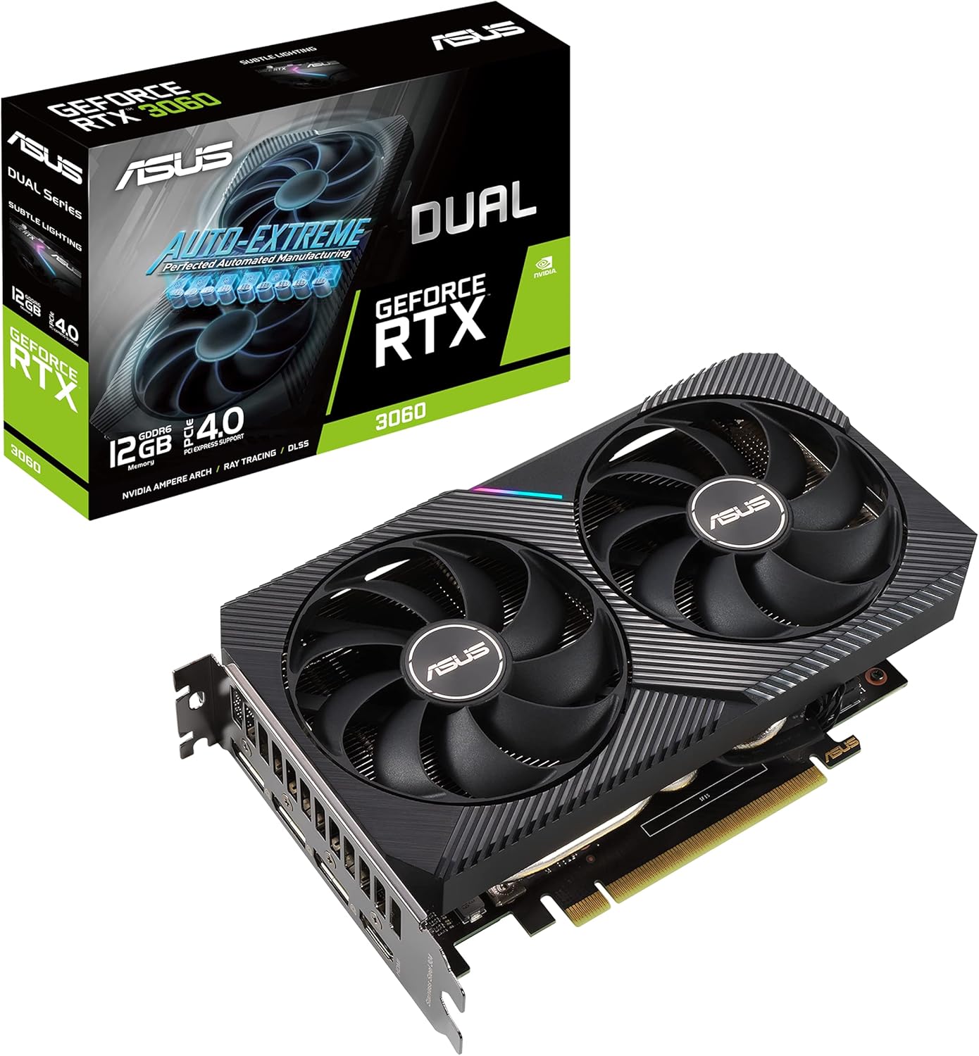 ASUS Dual GeForce RTX 4060 EVO White OC Edition 8GB GDDR6 (PCIe 4.0, 8GB GDDR6, DLSS 3, HDMI 2.1a, DisplayPort 1.4a, Axial-tech Fan Design, 0dB Technology, Dual BIOS, Auto-Extreme Tech)