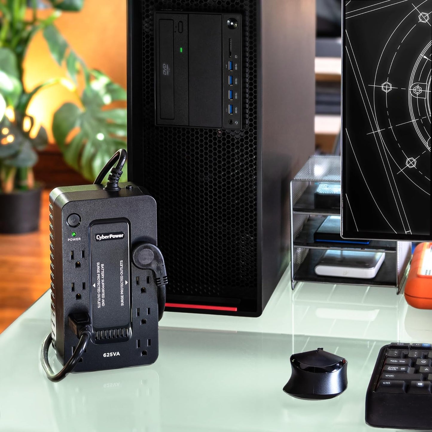 CyberPower ST425 Standby UPS System, 425VA/260W, 8 Outlets, Compact