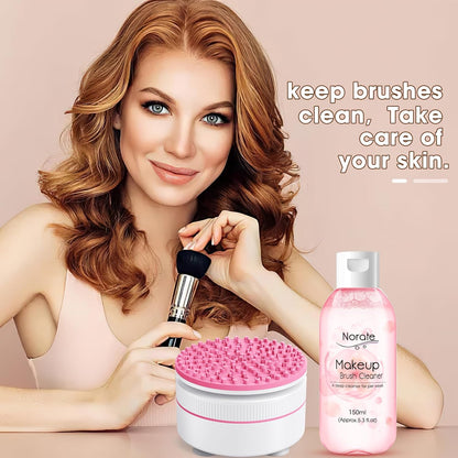 Norate Makeup Brush Cleaner, Make Up Brush Cleansers Solution, Makeup Cleaner for Makeup Brushes, Beauty Sponge, Powder Puff, Deep Clean Brush Shampoo, Gentle Formula & Cruelty Free 5.3 FL.OZ
